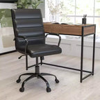 Sedia da ufficio contemporanea Merrick Lane Mid-Back con braccioli imbottiti