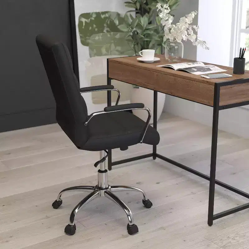 Sedia da ufficio contemporanea Merrick Lane Mid-Back con braccioli imbottiti