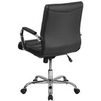 Sedia da ufficio contemporanea Merrick Lane Mid-Back con braccioli imbottiti