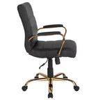 Sedia da ufficio contemporanea Merrick Lane Mid-Back con braccioli imbottiti
