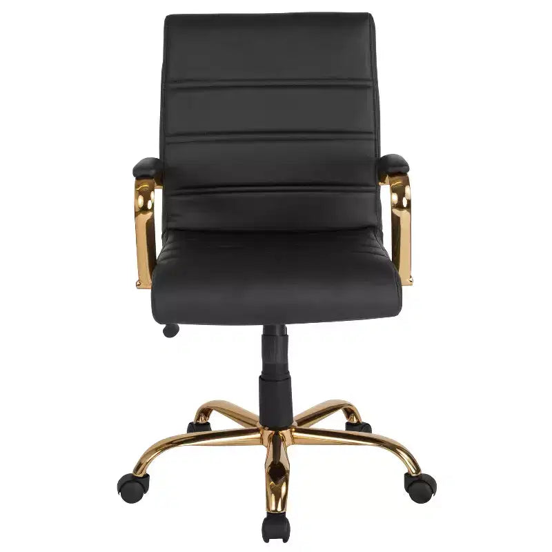 Sedia da ufficio contemporanea Merrick Lane Mid-Back con braccioli imbottiti