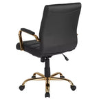 Sedia da ufficio contemporanea Merrick Lane Mid-Back con braccioli imbottiti