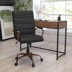 Sedia da ufficio contemporanea Merrick Lane Mid-Back con braccioli imbottiti