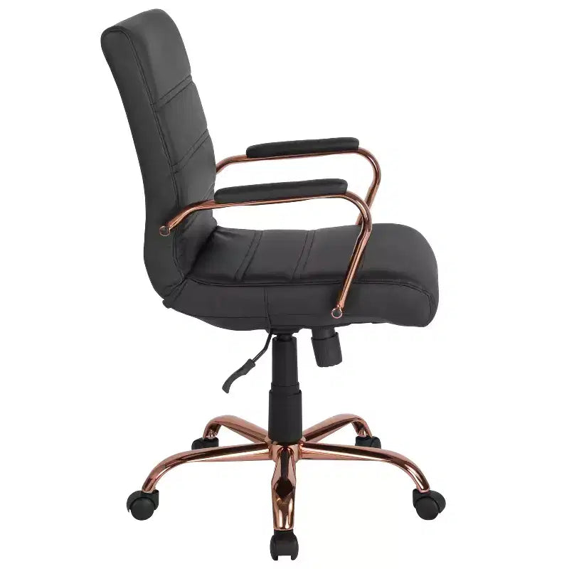 Sedia da ufficio contemporanea Merrick Lane Mid-Back con braccioli imbottiti
