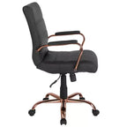 Sedia da ufficio contemporanea Merrick Lane Mid-Back con braccioli imbottiti