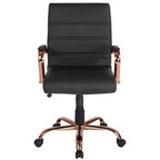 Sedia da ufficio contemporanea Merrick Lane Mid-Back con braccioli imbottiti