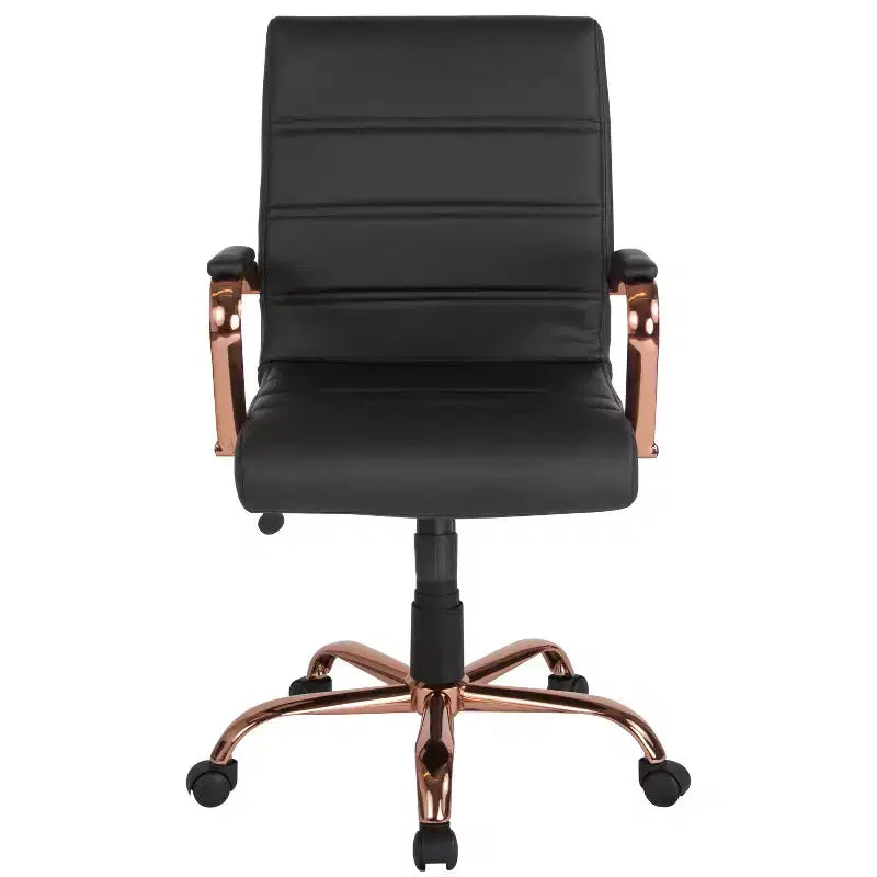 Sedia da ufficio contemporanea Merrick Lane Mid-Back con braccioli imbottiti