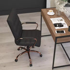 Sedia da ufficio contemporanea Merrick Lane Mid-Back con braccioli imbottiti