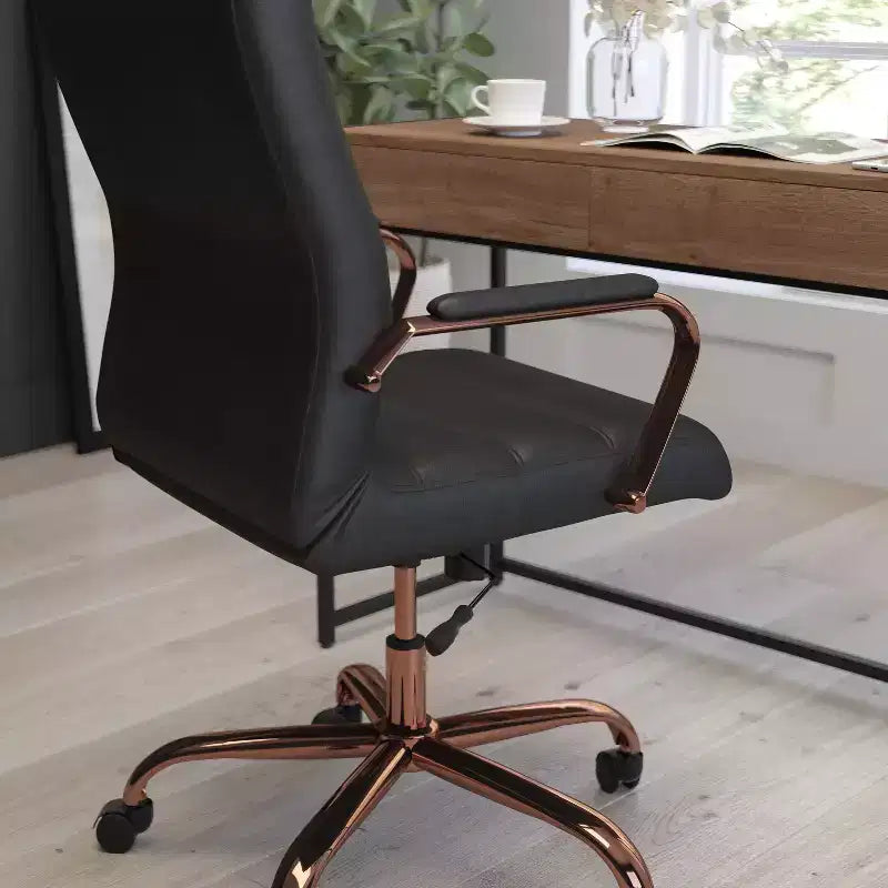 Sedia da ufficio contemporanea Merrick Lane Mid-Back con braccioli imbottiti