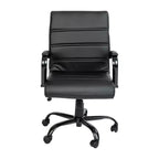 Sedia da ufficio contemporanea Merrick Lane Mid-Back con braccioli imbottiti