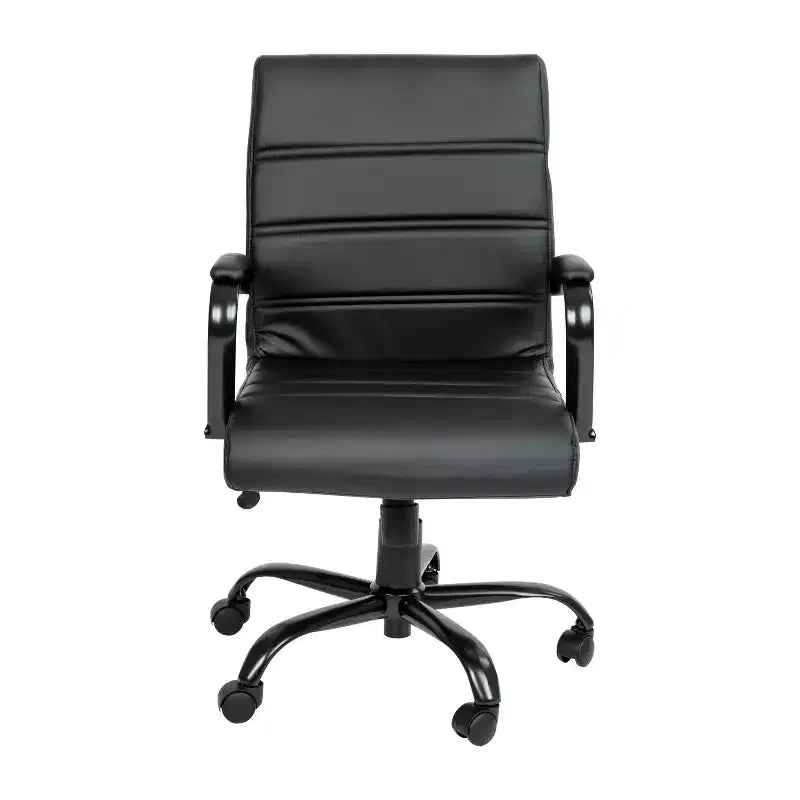 Sedia da ufficio contemporanea Merrick Lane Mid-Back con braccioli imbottiti