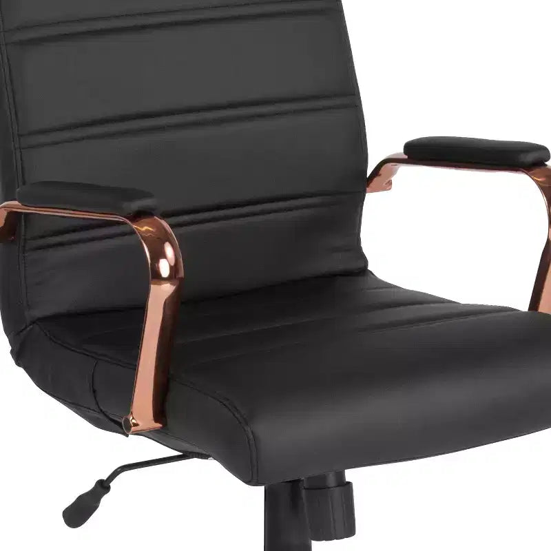 Sedia da ufficio contemporanea Merrick Lane Mid-Back con braccioli imbottiti