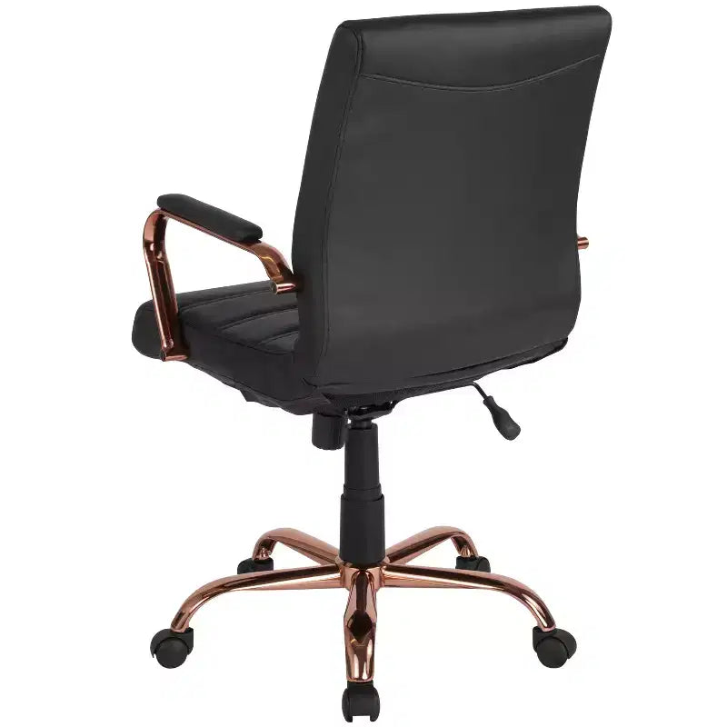 Sedia da ufficio contemporanea Merrick Lane Mid-Back con braccioli imbottiti