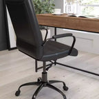Sedia da ufficio contemporanea Merrick Lane Mid-Back con braccioli imbottiti