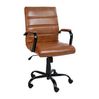 Sedia da ufficio contemporanea Merrick Lane Mid-Back con braccioli imbottiti