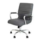 Sedia da ufficio contemporanea Merrick Lane Mid-Back con braccioli imbottiti