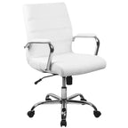 Sedia da ufficio contemporanea Merrick Lane Mid-Back con braccioli imbottiti