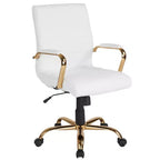 Sedia da ufficio contemporanea Merrick Lane Mid-Back con braccioli imbottiti