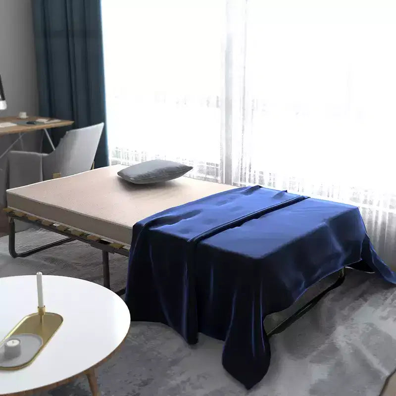 Costway Letto Pieghevole con Materasso in Memory Foam Rete a Doghe in Legno per Ospiti Prodotto in Italia