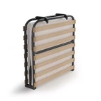 Costway Letto Pieghevole con Materasso in Memory Foam Rete a Doghe in Legno per Ospiti Prodotto in Italia