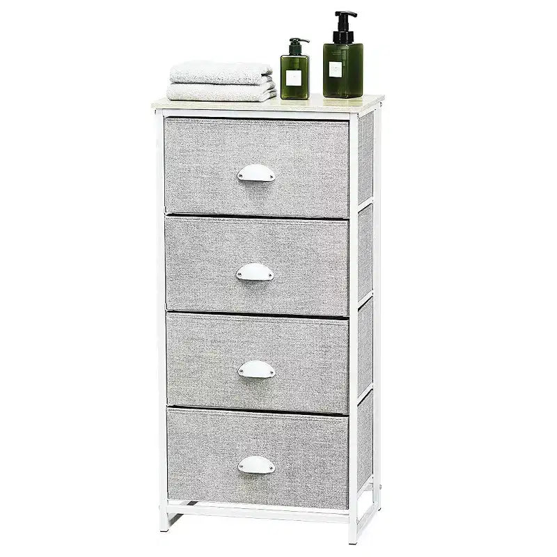 Costway Cassettiera con 4 Cassetti Mobile Contenitore Tavolino Comodino Arredamento per la Casa
