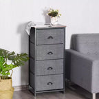 Costway Cassettiera con 4 Cassetti Mobile Contenitore Tavolino Comodino Arredamento per la Casa