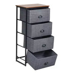 Costway Cassettiera con 4 Cassetti Mobile Contenitore Tavolino Comodino Arredamento per la Casa