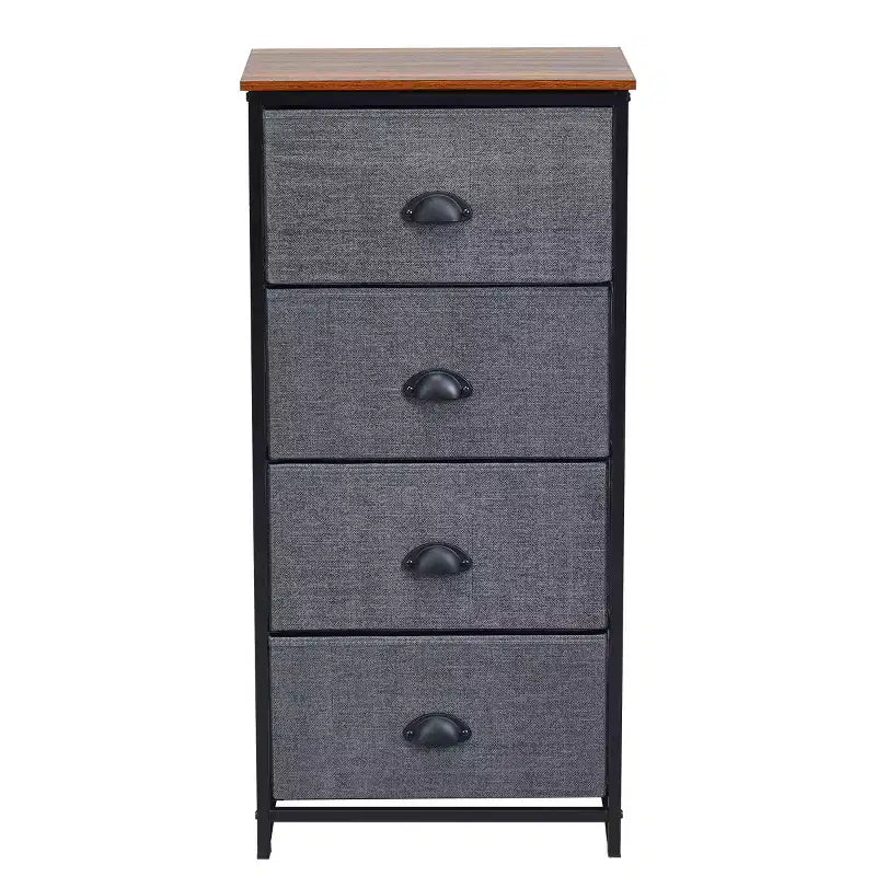 Costway Cassettiera con 4 Cassetti Mobile Contenitore Tavolino Comodino Arredamento per la Casa