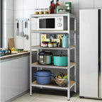 Costway 3 PEZZI Scaffale Garage 5 Ripiani 72'' in Acciaio Resistente Regolabile Argento/Blu