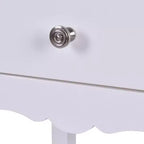 Costway 2 comodini tavolino d'appoggio con 2 cassetti bianco