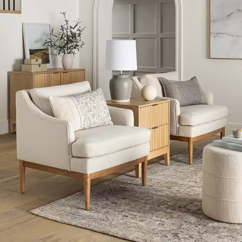 Pouf rotondo Catalina - Threshold designed with Studio McGee
