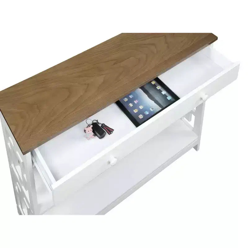 Tavolino consolle a 1 cassetto con ripiani Town Square - Breighton Home