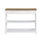 Tavolino consolle a 1 cassetto con ripiani Town Square - Breighton Home