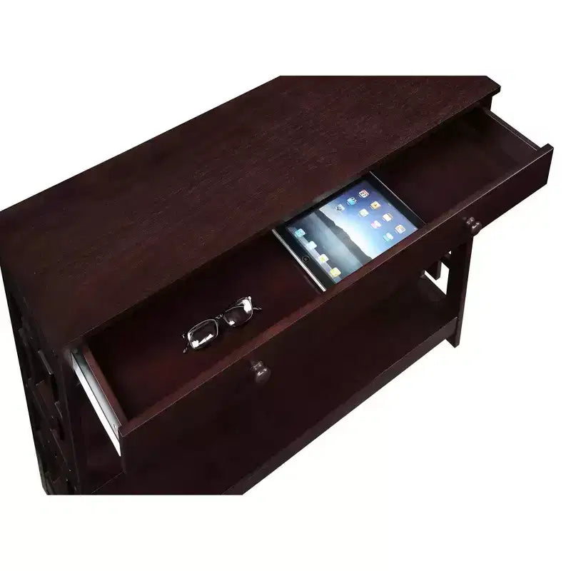 Tavolino consolle a 1 cassetto con ripiani Town Square - Breighton Home