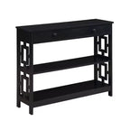 Town Square 1 Drawer Console Table with Shelves - Breighton Home