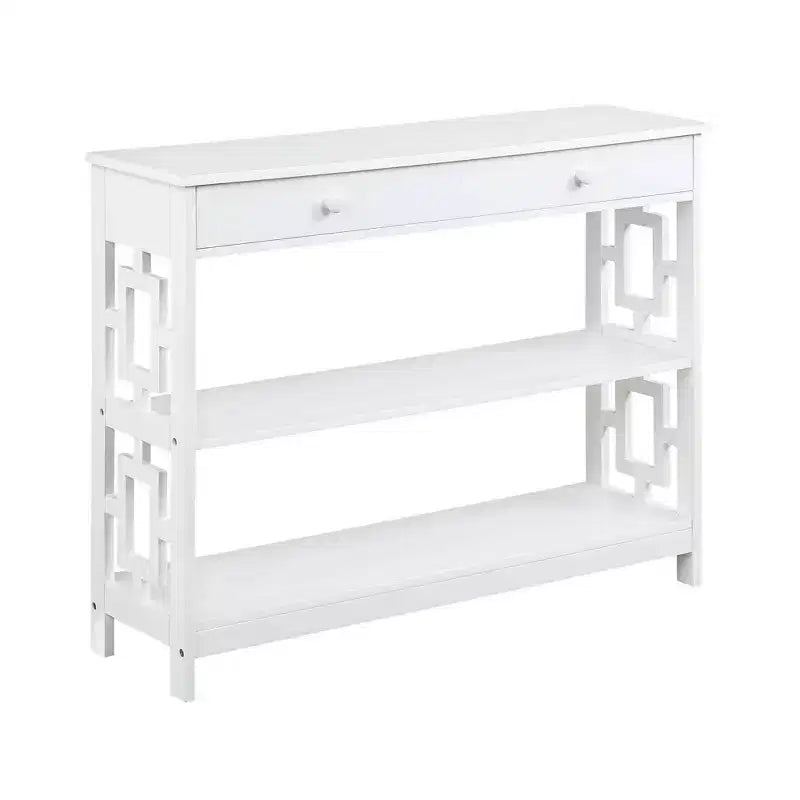 Tavolino consolle a 1 cassetto con ripiani Town Square - Breighton Home