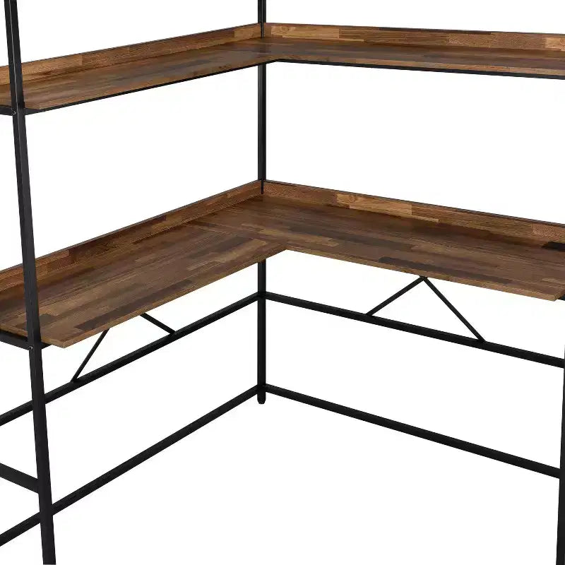 Scrivania angolare Clydebank con libreria e presa USB - HOMES: Inside + Out