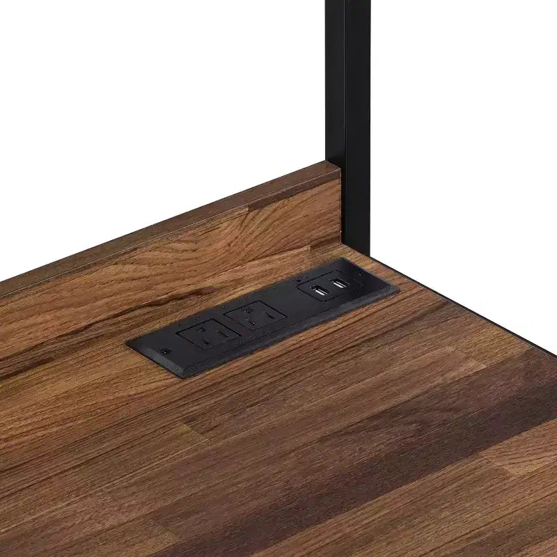 Scrivania angolare Clydebank con libreria e presa USB - HOMES: Inside + Out
