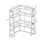 Scrivania angolare Clydebank con libreria e presa USB - HOMES: Inside + Out