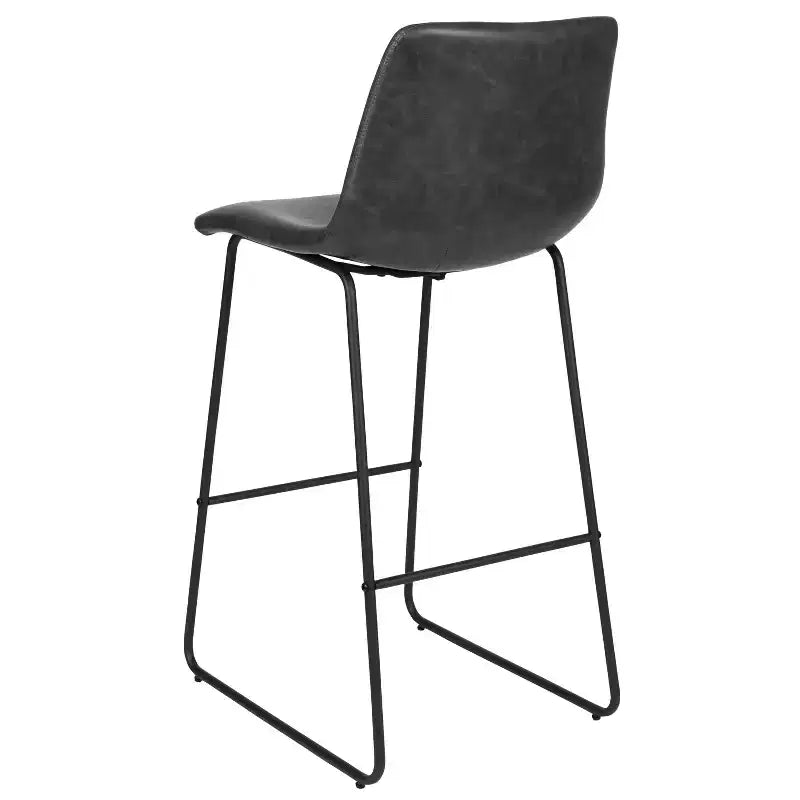 Sgabelli Merrick Lane da 30 pollici, con sedile a secchiello in finta pelle, altezza bancone, set da 2