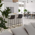 Sgabelli Merrick Lane da 30 pollici, con sedile a secchiello in finta pelle, altezza bancone, set da 2
