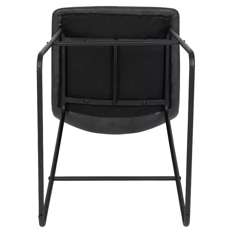 Sgabelli Merrick Lane da 30 pollici, con sedile a secchiello in finta pelle, altezza bancone, set da 2