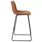 Sgabelli Merrick Lane da 30 pollici, con sedile a secchiello in finta pelle, altezza bancone, set da 2