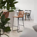Sgabelli Merrick Lane da 30 pollici, con sedile a secchiello in finta pelle, altezza bancone, set da 2