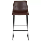 Sgabelli Merrick Lane da 30 pollici, con sedile a secchiello in finta pelle, altezza bancone, set da 2