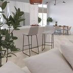 Sgabelli Merrick Lane da 30 pollici, con sedile a secchiello in finta pelle, altezza bancone, set da 2