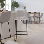 Sgabelli Merrick Lane da 30 pollici, con sedile a secchiello in finta pelle, altezza bancone, set da 2