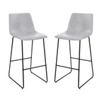 Sgabelli Merrick Lane da 30 pollici, con sedile a secchiello in finta pelle, altezza bancone, set da 2