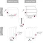 Rev-A-Shelf Serie 597 Organizer Divisore per teglie e Vassoi per Mobili Base e Pensili da Cucina