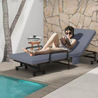 Costway Letto Pieghevole per Ospiti Regolabile Singolo con Materasso e Rotelle Portatile Marrone/Grigio/Bianco
